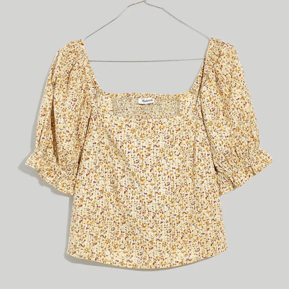 Madewell Hopewell Puff Sleeve Crop Top